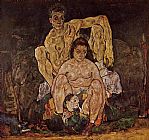 Egon Schiele Famous Paintings - The Family